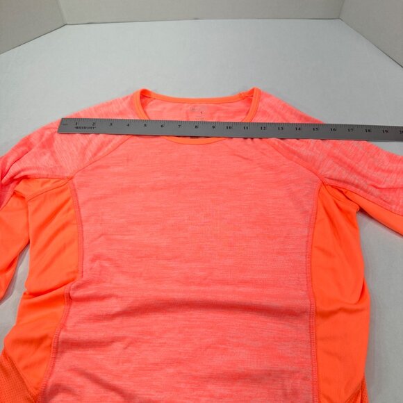 Danskin Now Women's Size Medium Top Athletic Long Sleeve Fitted Orange Preowned - Picture 7 of 13